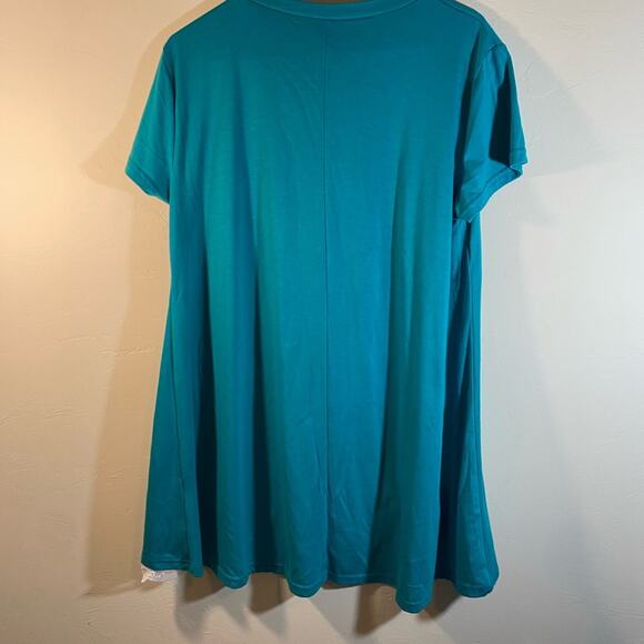 Green Summer Top Short Sleeve Size XXL - Picture 5 of 8